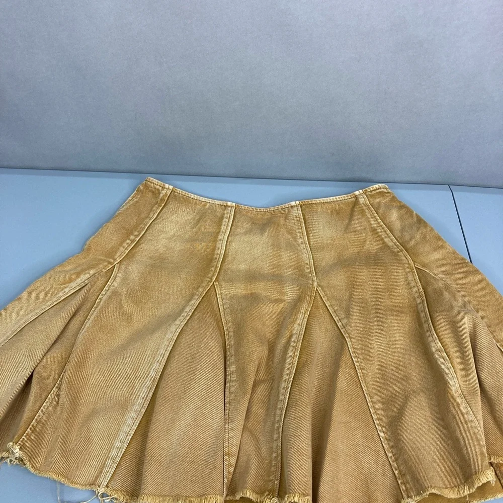 Free People Tan A-Line Skirt - Picture 2 of 14